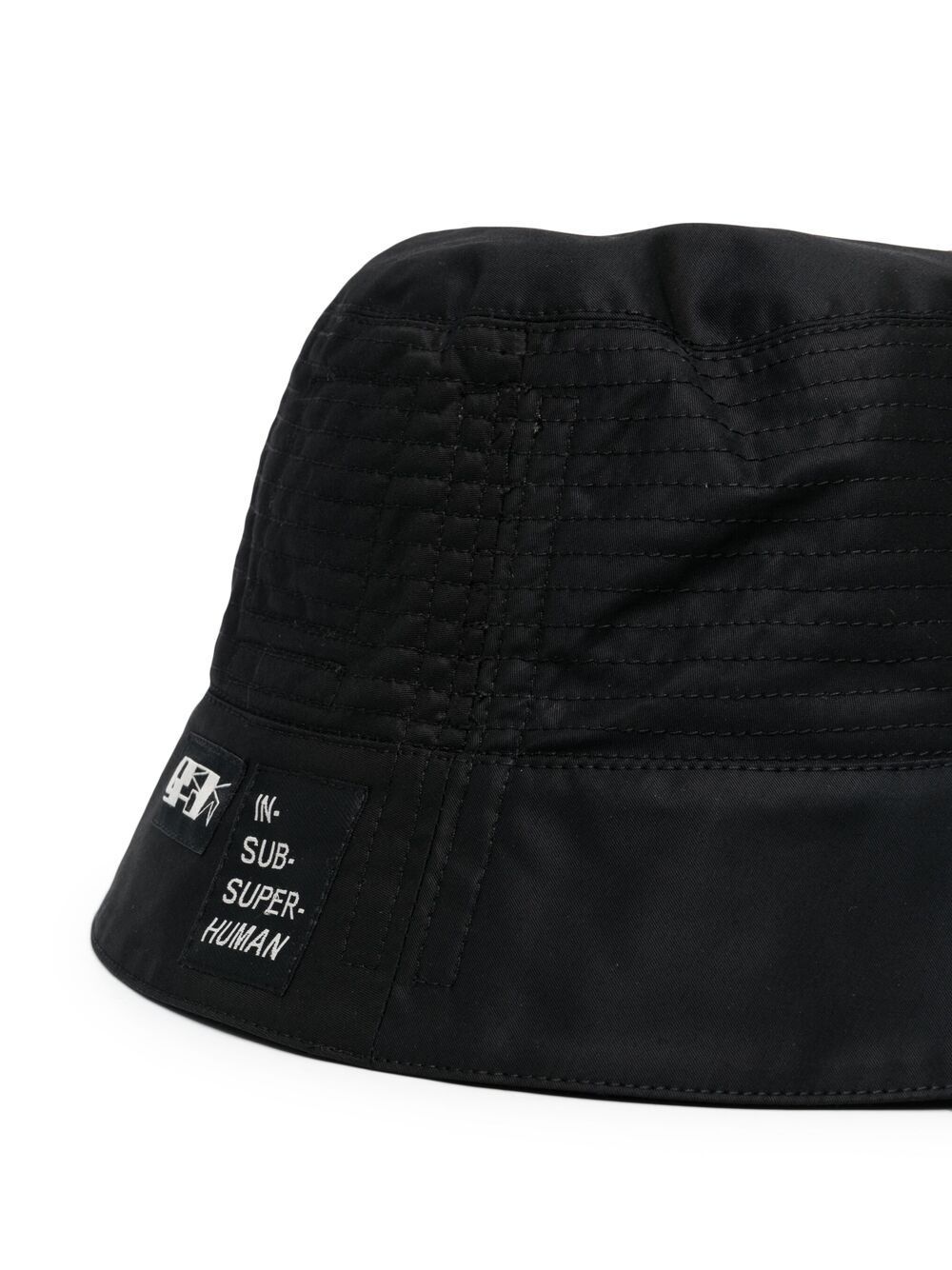 Rick Owens DRKSHDW Patch Detail Bucket Hat - MAISONDEFASHION.COM