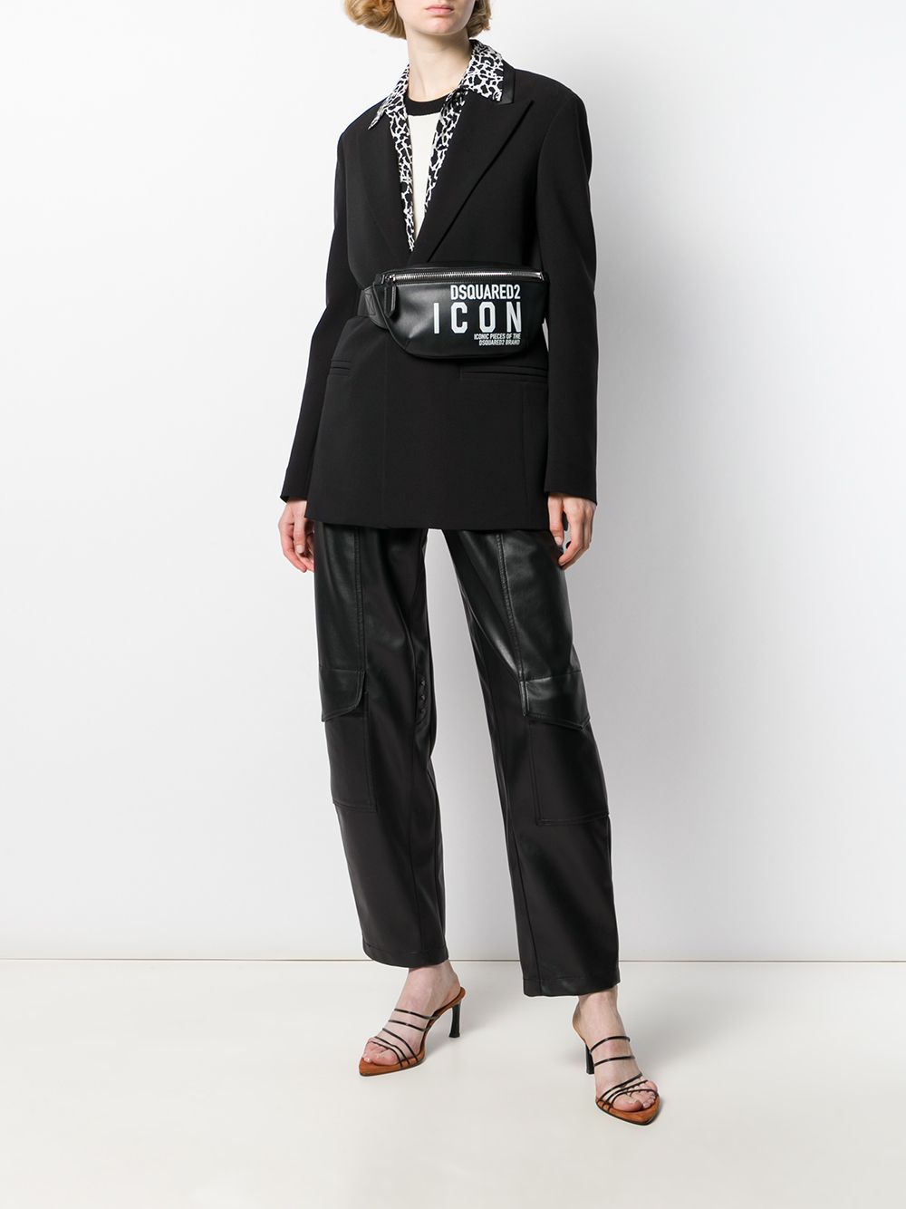 DSQUARED Icon Print Belt Bag Black - Maison De Fashion 