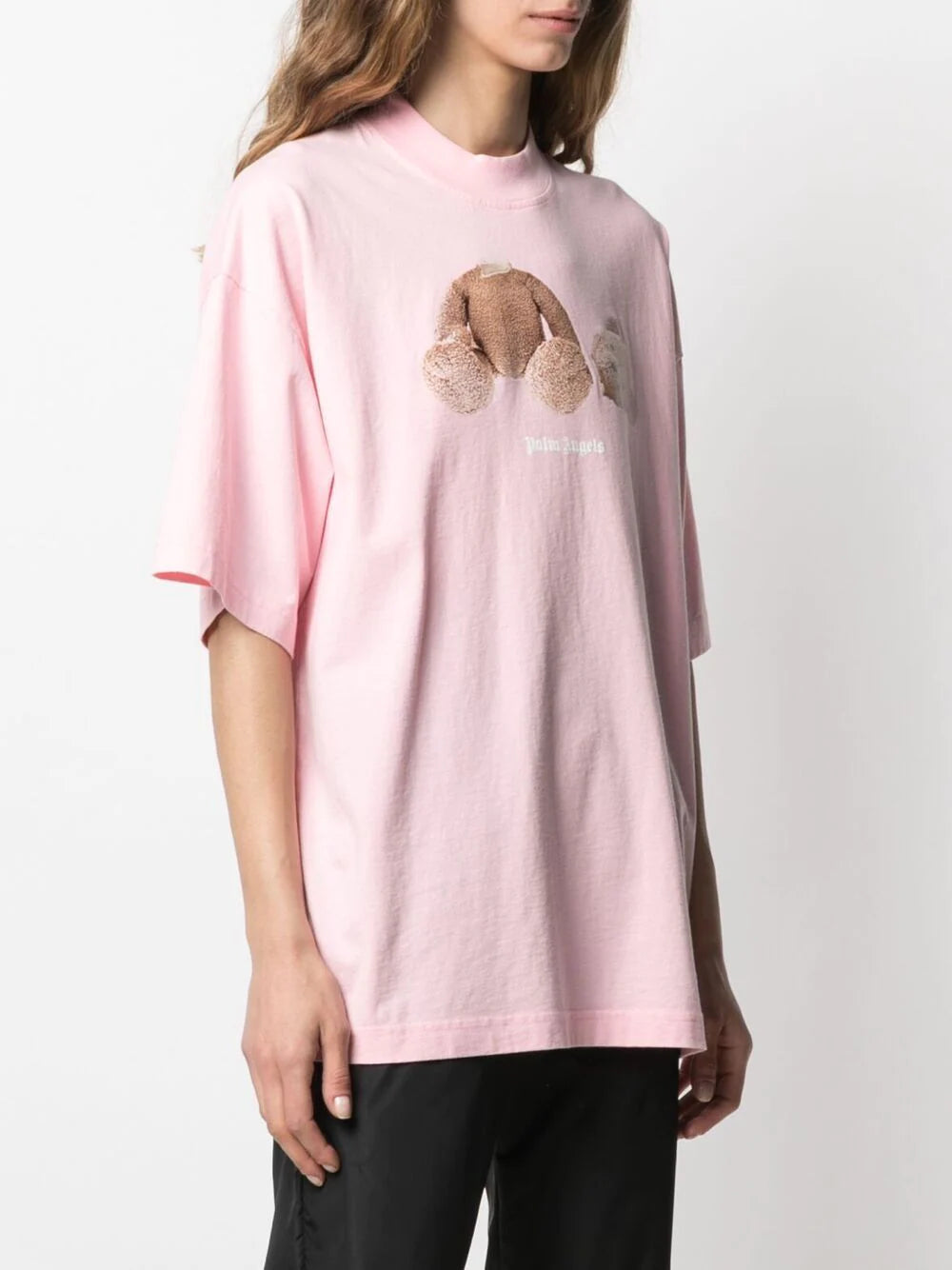 PALM ANGELS WOMEN Bear Loose Fit T-Shirt Pink - MAISONDEFASHION.COM