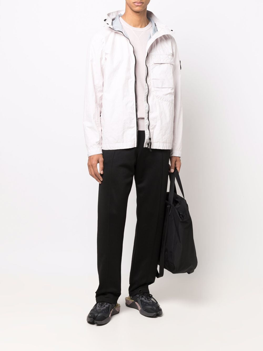 STONE ISLAND Membrane Patch Jacket Off White - MAISONDEFASHION.COM