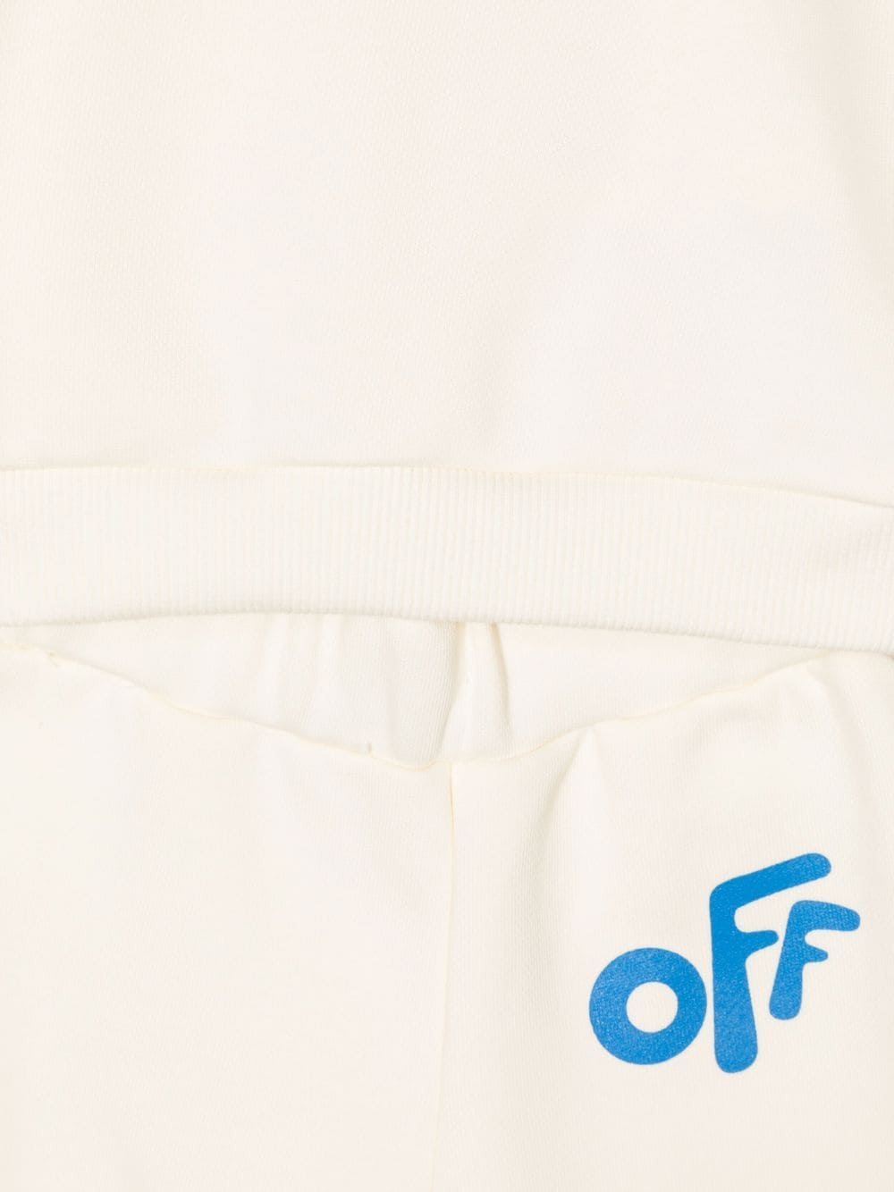 OFF-WHITE KIDS Off Rounded Logo Sweat Set White/Blue - MAISONDEFASHION.COM