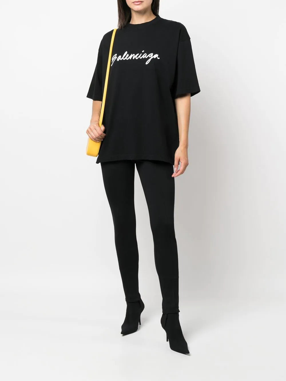 BALENCIAGA Logo T-Shirt Black - MAISONDEFASHION.COM