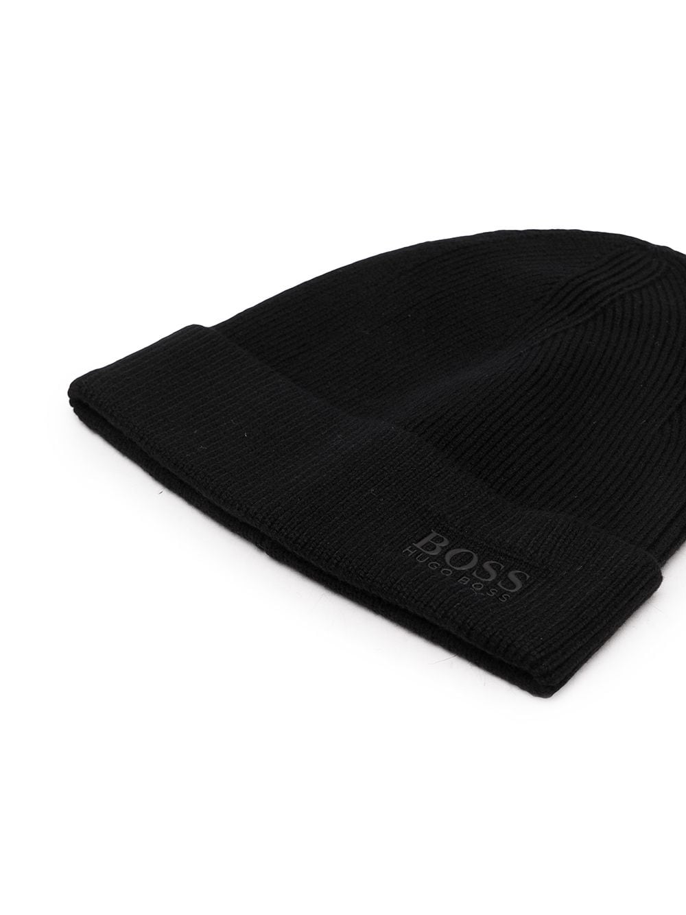 BOSS Embroidered-logo knit beanie Black - MAISONDEFASHION.COM