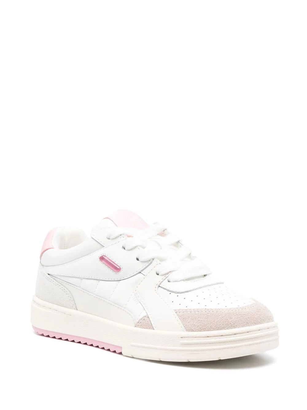 PALM ANGELS WOMEN Palm University Sneakers White/Pink - MAISONDEFASHION.COM