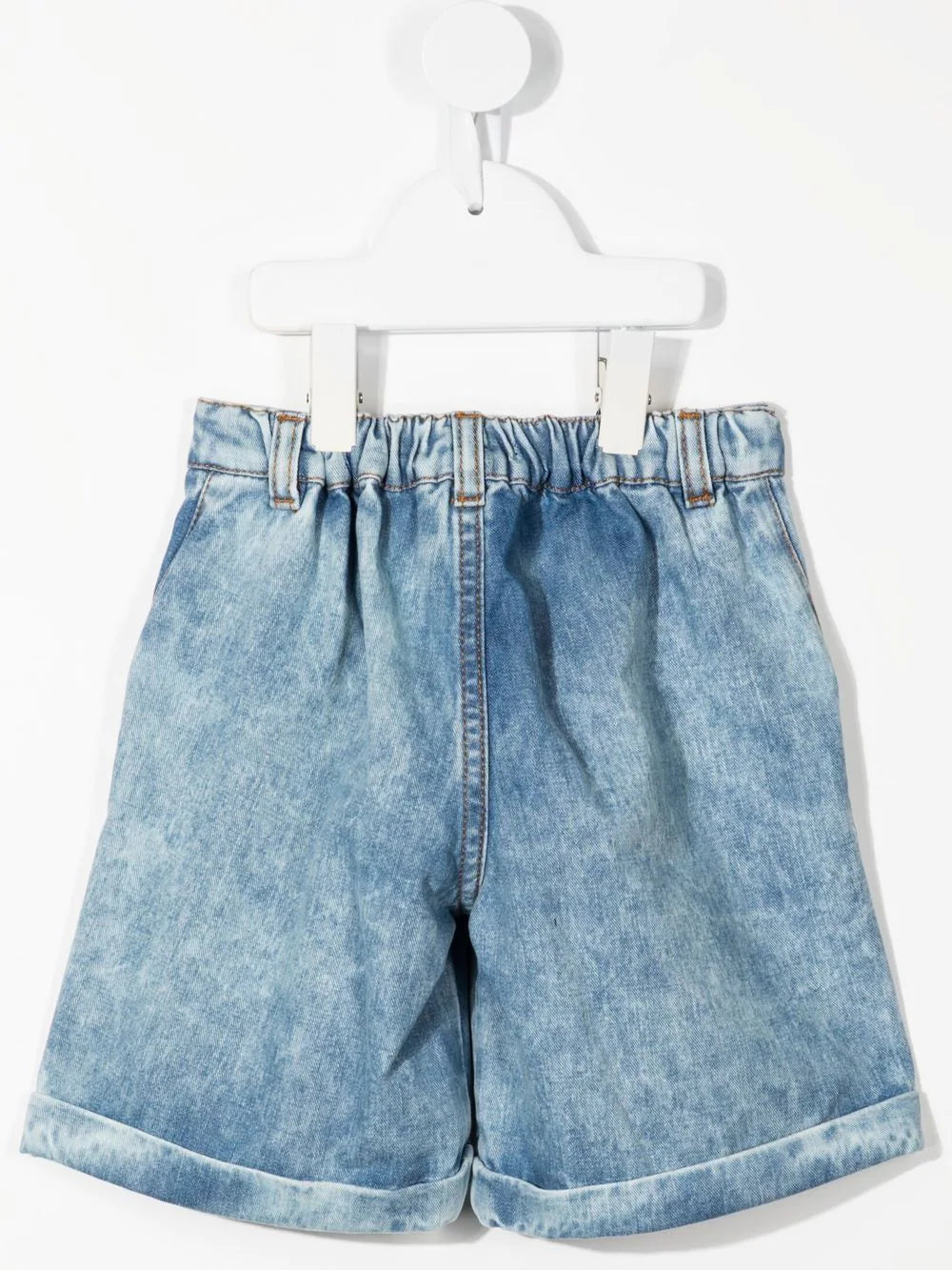 BALMAIN BABY Button Denim Shorts - MAISONDEFASHION.COM