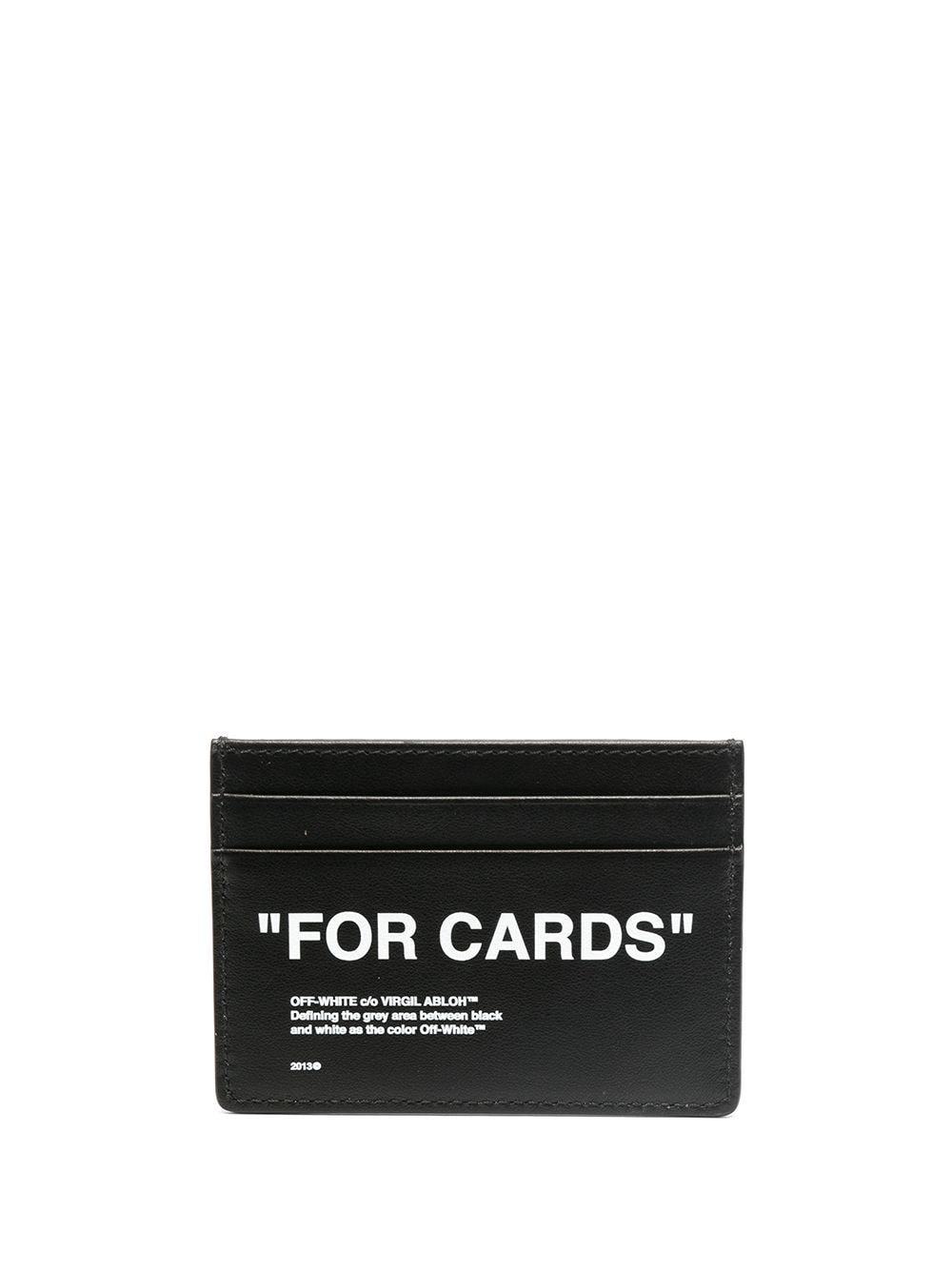 OFF-WHITE Quote Card Holder Black - Maison De Fashion 