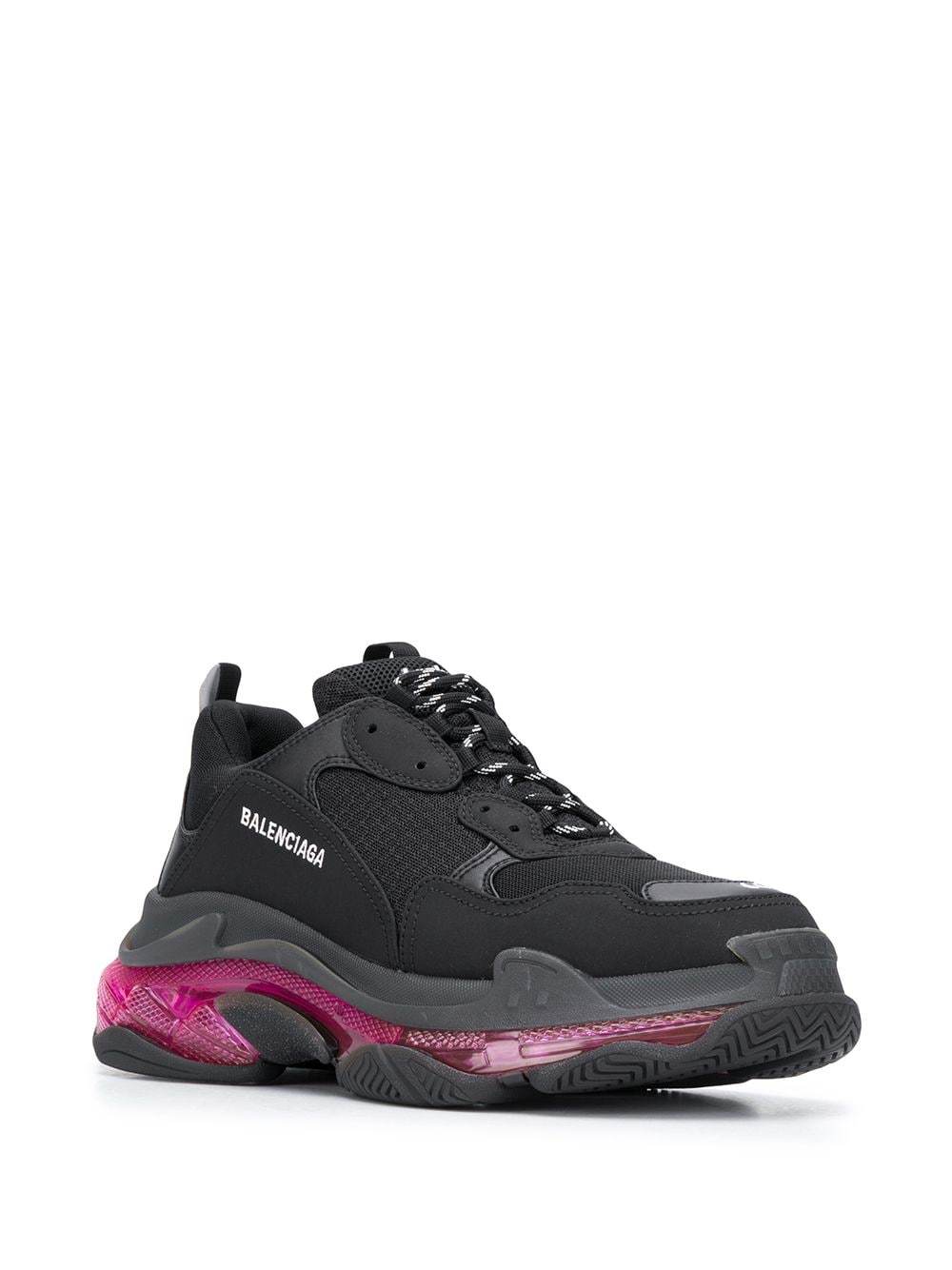 BALENCIAGA Triple S Clearsole Sneaker Black/Pink - Maison De Fashion 