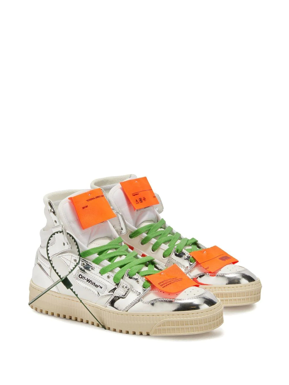 OFF WHITE WOMEN 3.0 Off Court Special Mirror Sneakers White/Silver - MAISONDEFASHION.COM