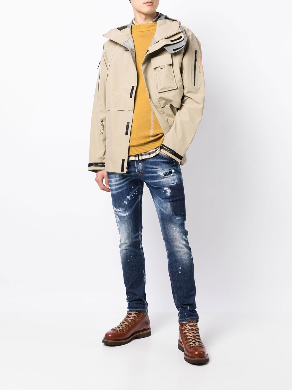 DSQUARED2 Distressed skinny-cut jeansNavy - MAISONDEFASHION.COM