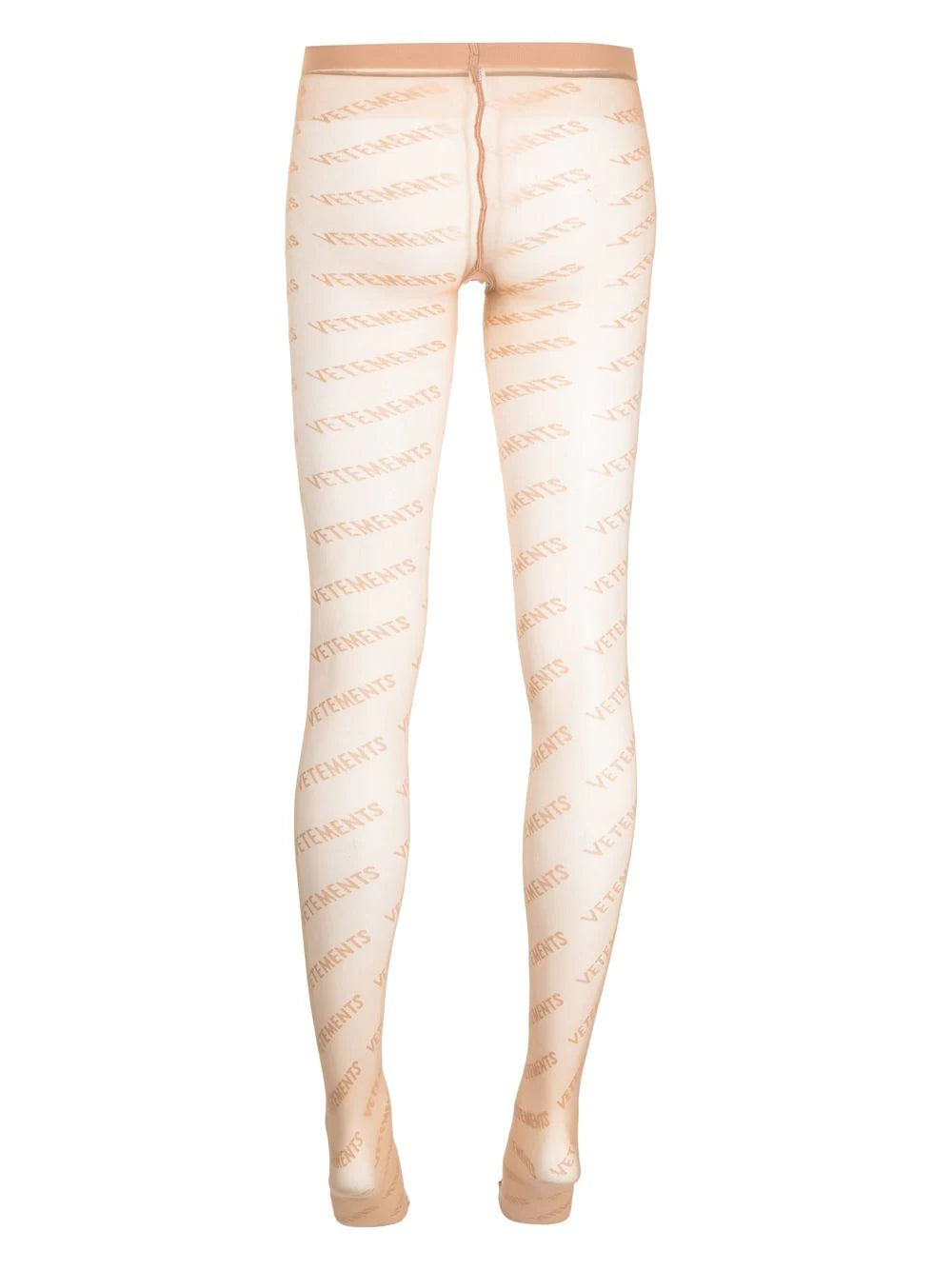 VETEMENTS WOMEN Logo Monogram Tights Nude - MAISONDEFASHION.COM