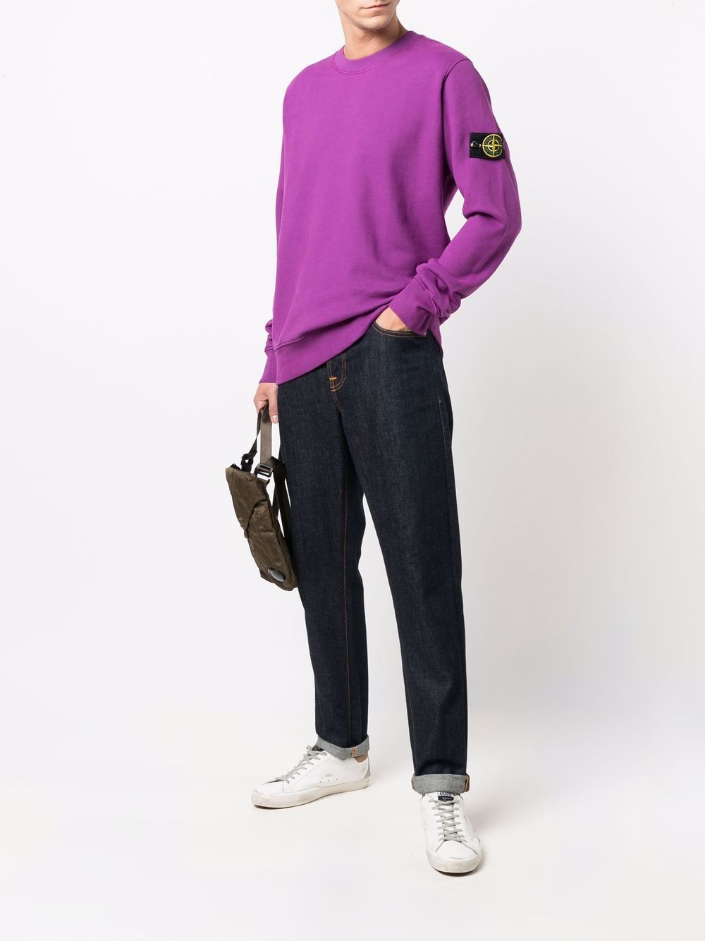 STONE ISLAND Sweatshirt Purple MAISONDEFASHION.COM