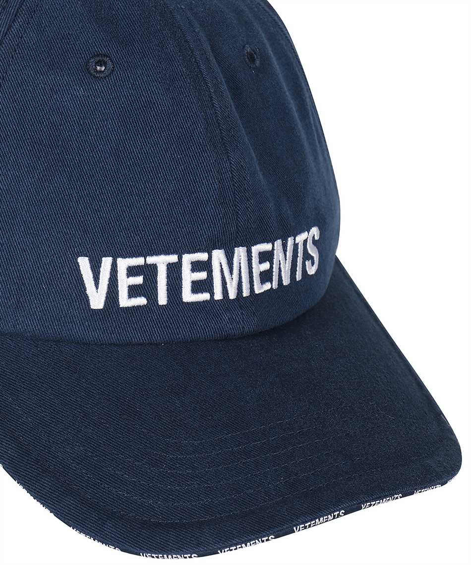 VETEMENTS Logo Cap Navy - MAISONDEFASHION.COM