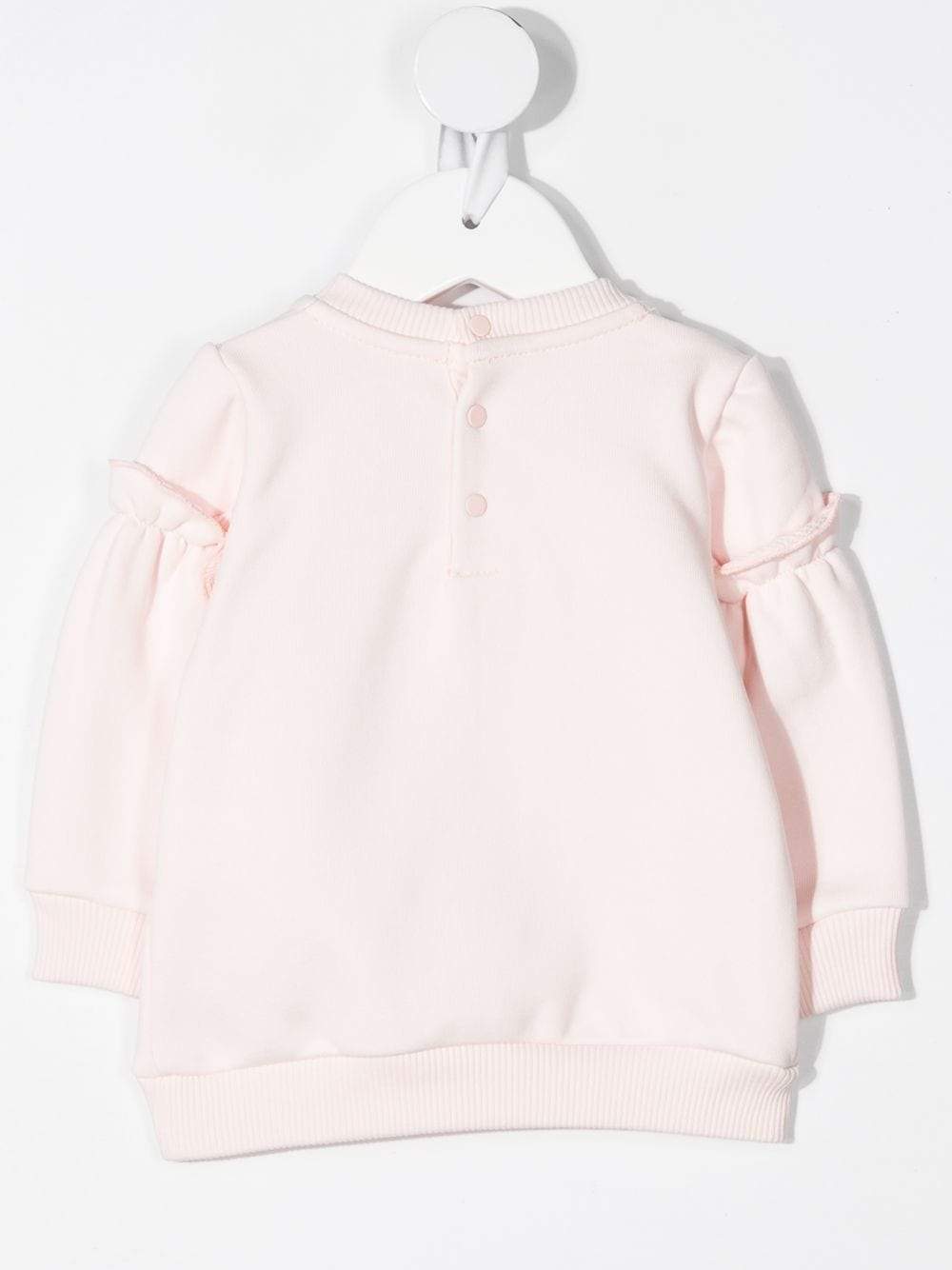 GIVENCHY BABY Holographic Logo Print Sweatshirt Pink - MAISONDEFASHION.COM