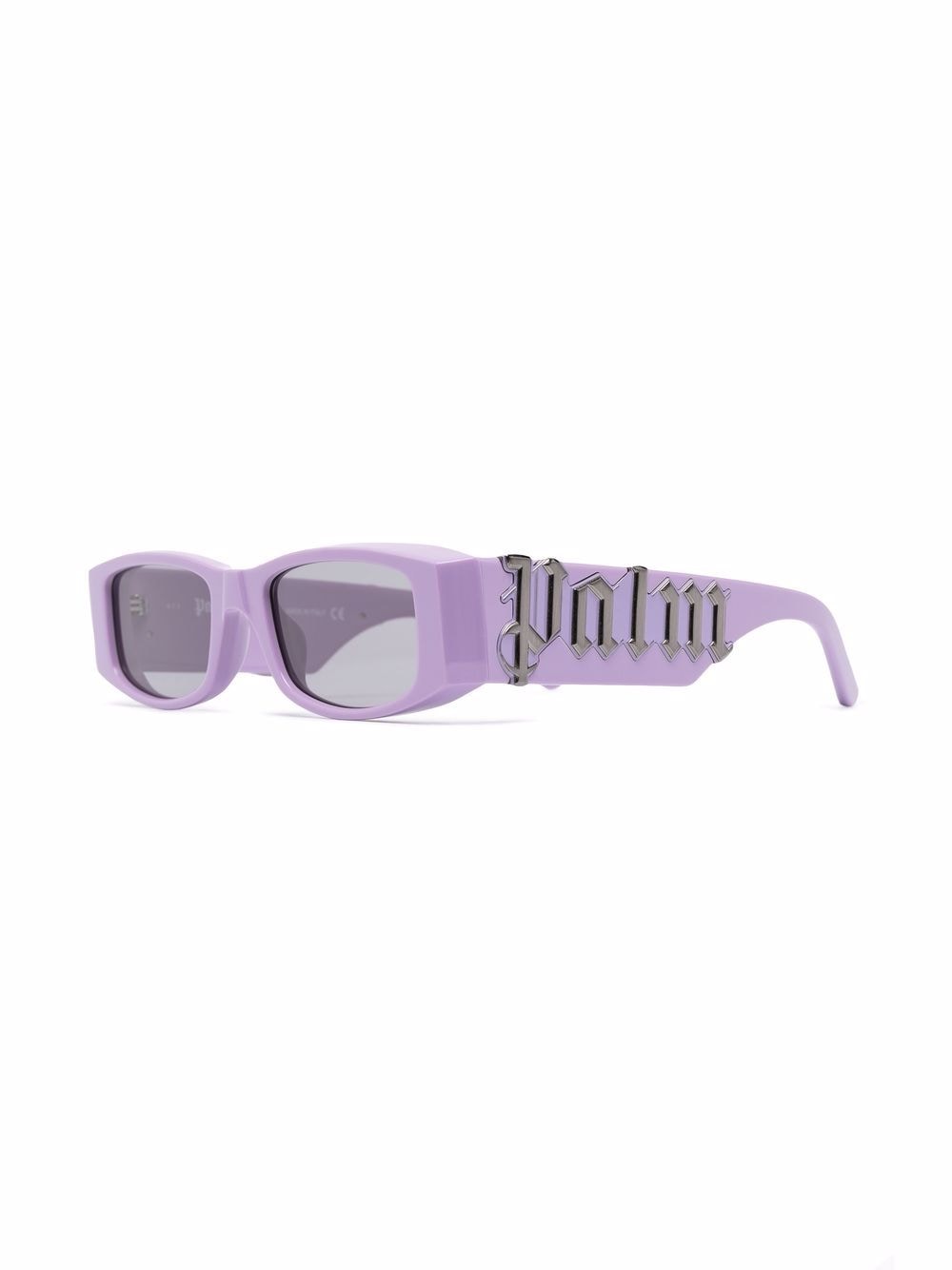 PALM ANGELS Rectangle Frame Sunglasses Purple - MAISONDEFASHION.COM
