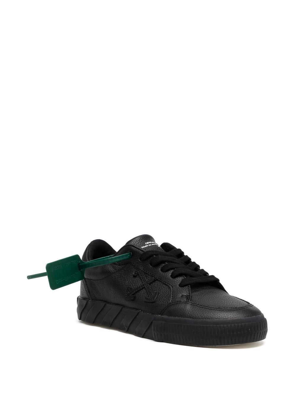 OFF-WHITE WOMEN Vulcanized Lace-up Sneakers Black/Black - MAISONDEFASHION.COM