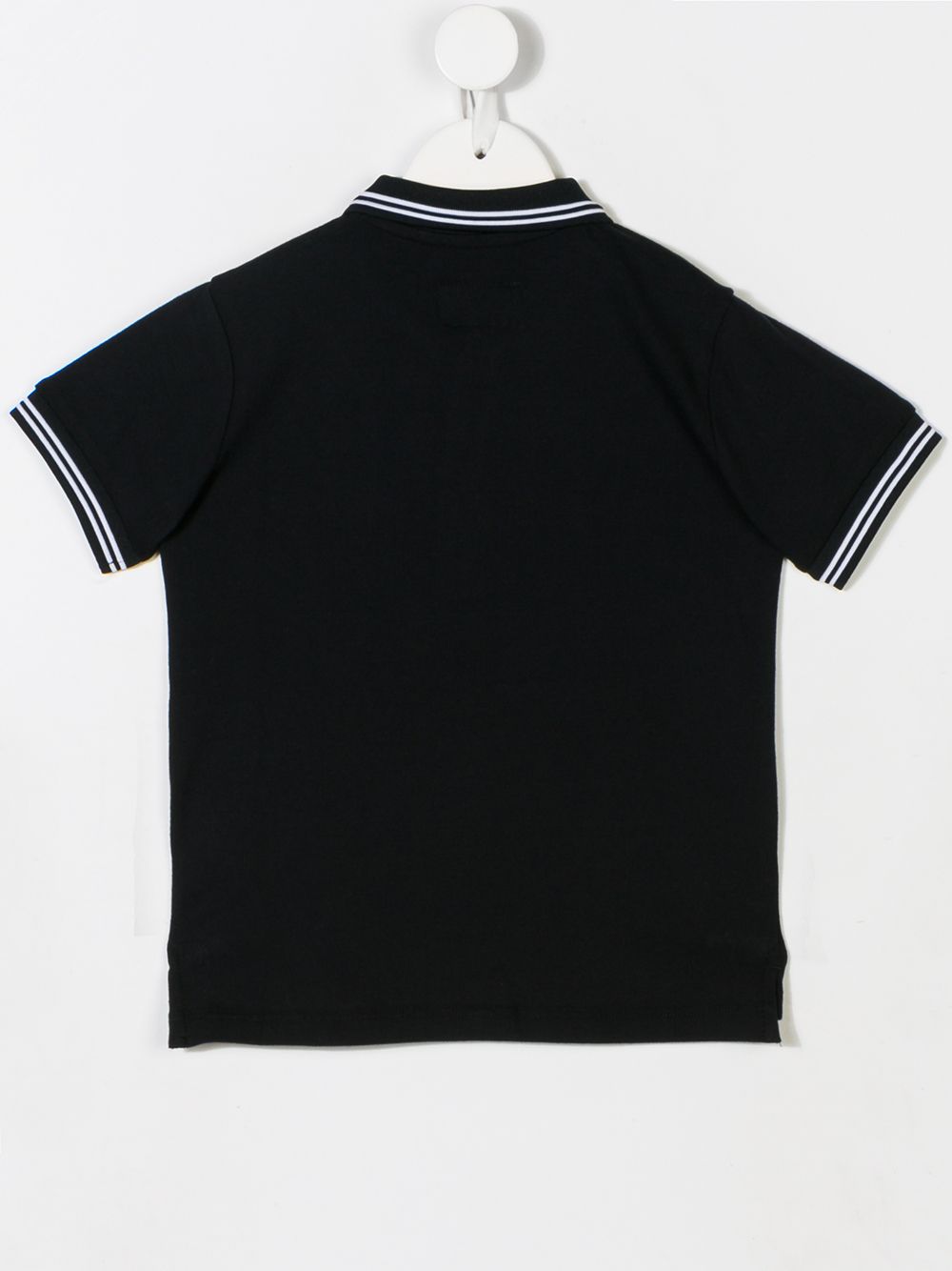 EMPORIO ARMANI KIDS Logo Striped Trim Polo Shirt Navy Blue - MAISONDEFASHION.COM