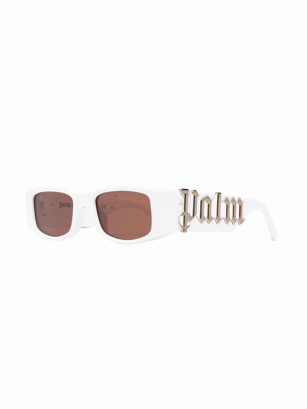 PALM ANGELS Rectangle Frame Sunglasses White - MAISONDEFASHION.COM