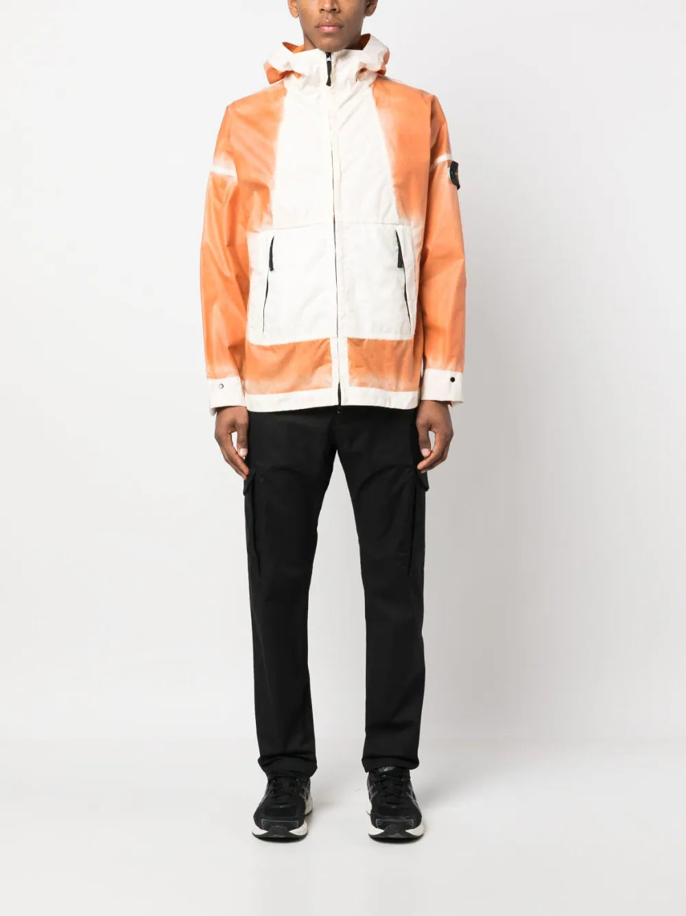 STONE ISLAND Hand Sprayed Mussola Jacket Orange - MAISONDEFASHION.COM