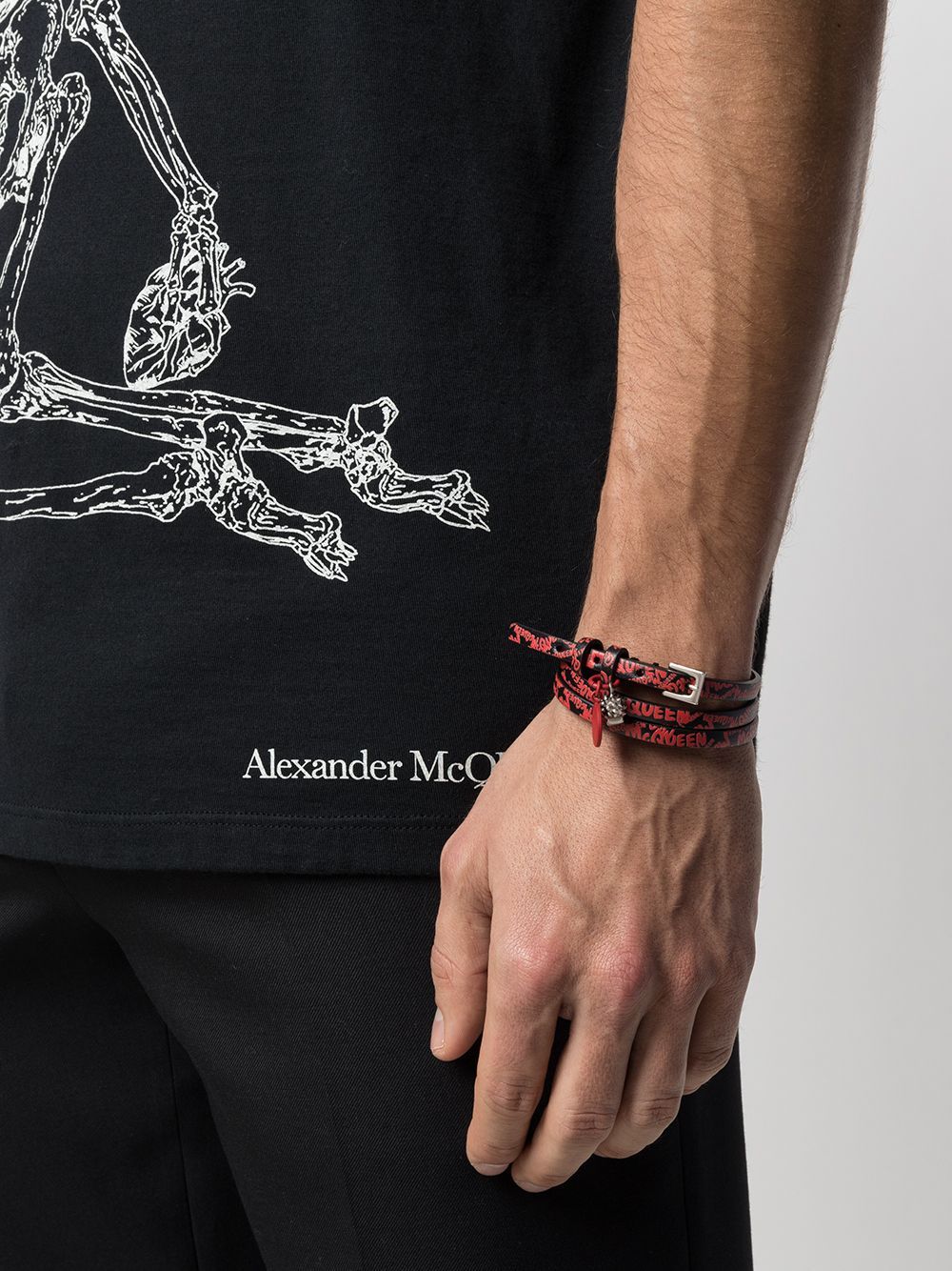 ALEXANDER MCQUEEN  Skull Graffiti Print Bracelet - Maison De Fashion 