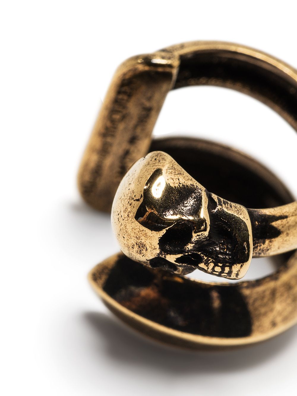 Copy of ALEXANDER MCQUEEN Skull Detail Ear Cuff Gold - MAISONDEFASHION.COM