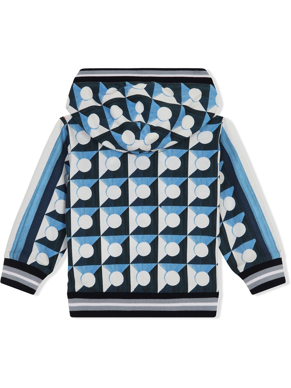 DOLCE & GABBANA BABY Printed cotton logo hoodie Blue - MAISONDEFASHION.COM