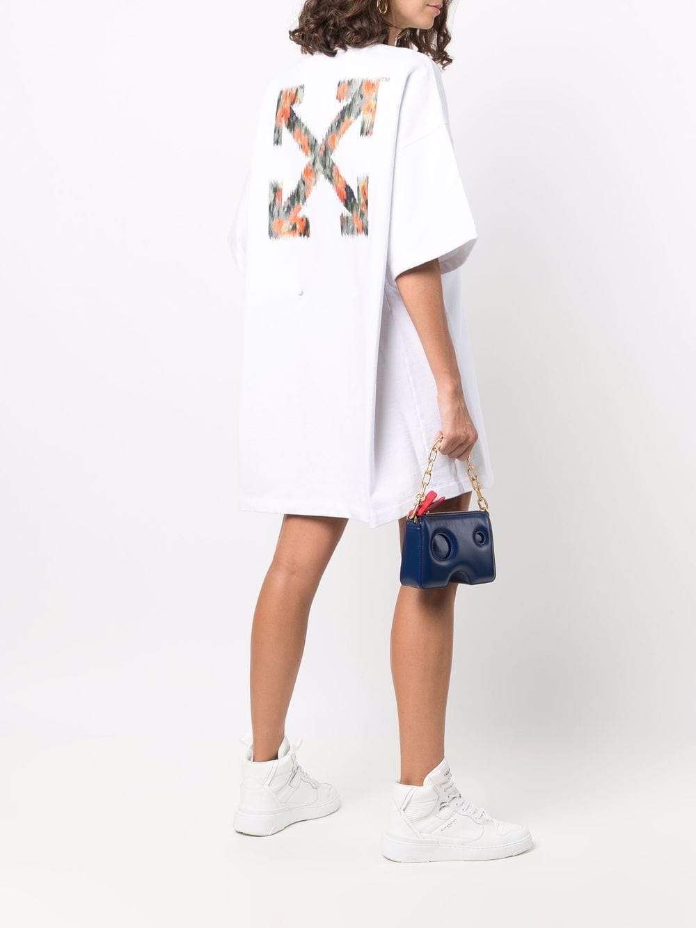 OFF-WHITE WOMEN Arrows-motif T-shirt dress White - MAISONDEFASHION.COM
