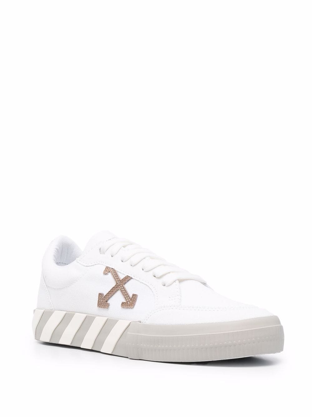 OFF-WHITE Low Vulcanized Eco Canvas Sneakers White - MAISONDEFASHION.COM