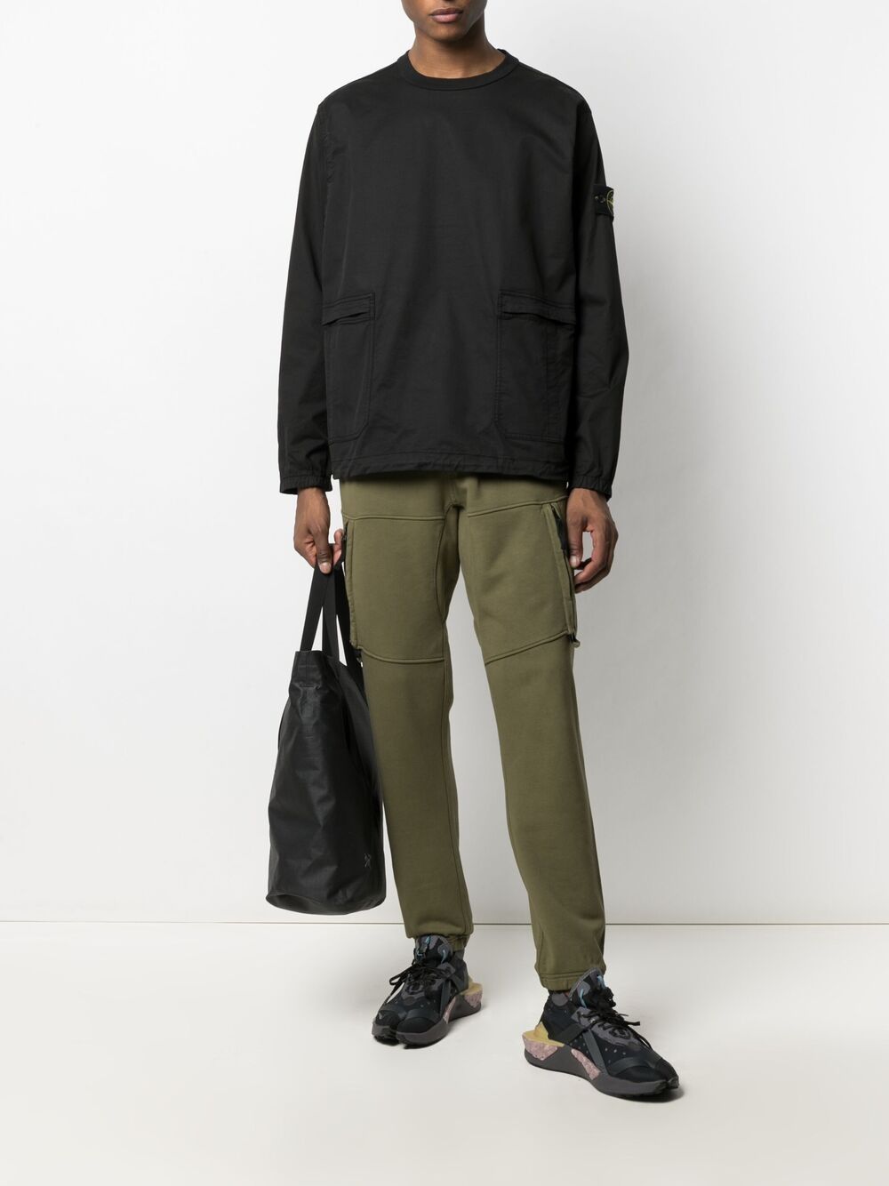 STONE ISLAND Tunic Overshirt Black - MAISONDEFASHION.COM