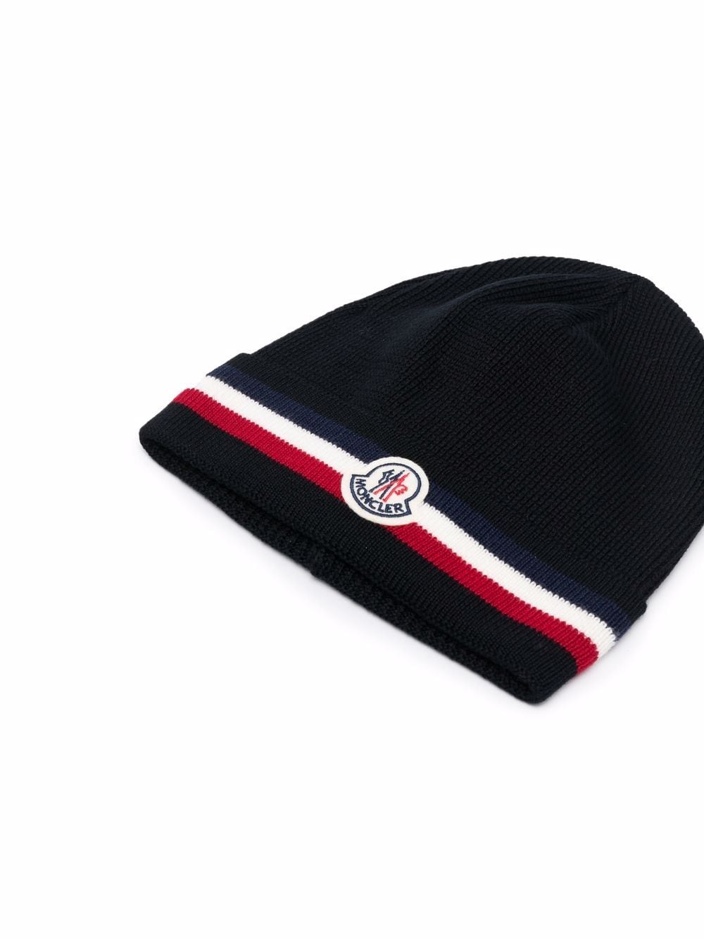 MONCLER Logo Beanie Black - MAISONDEFASHION.COM