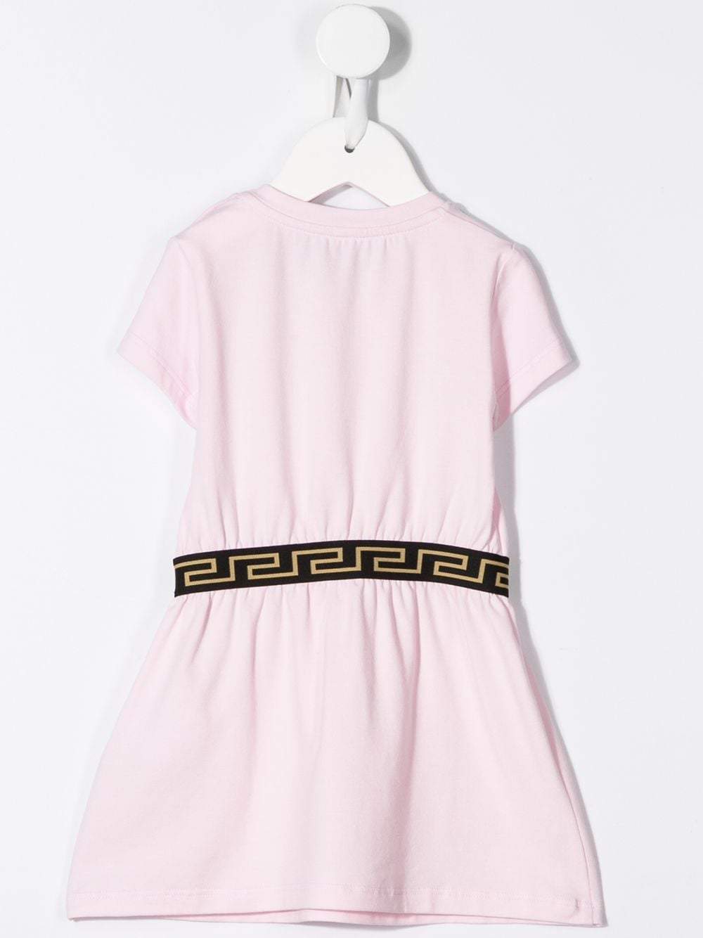VERSACE KIDS baby dropped waist logo dress pink - Maison De Fashion 