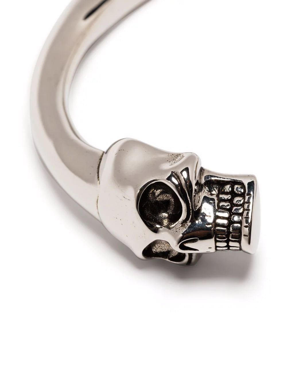 ALEXANDER MCQUEEN Skull Head Motif Bracelet Silver - MAISONDEFASHION.COM