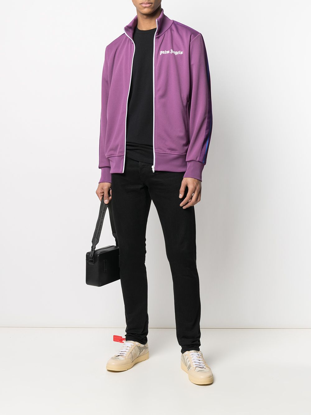 PALM ANGELS Logo Track Jacket Purple - Maison De Fashion 