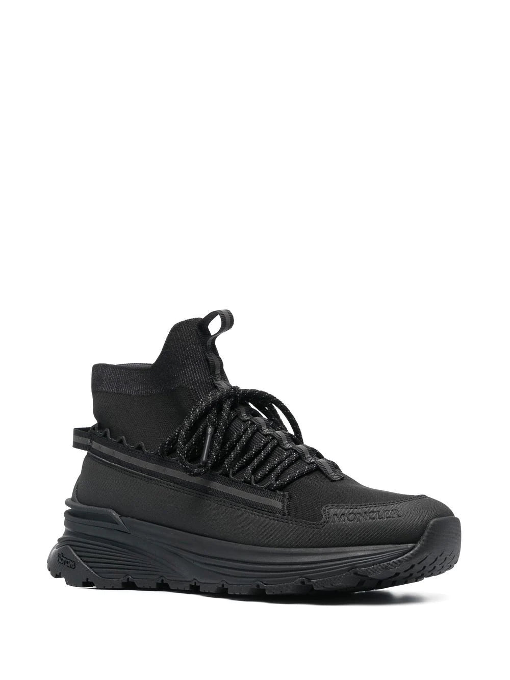 MONCLER Monte Runner High-Top Sneakers Black - MAISONDEFASHION.COM