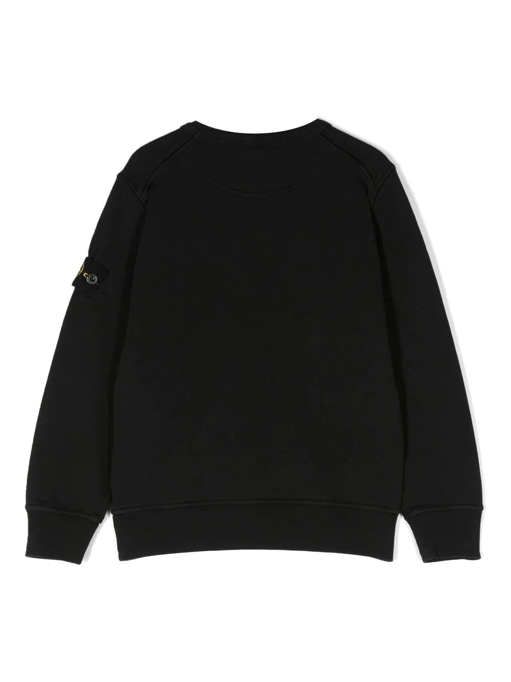 STONE ISLAND KIDS Compass Logo Patch Sweatshirt Black MAISONDEFASHION.COM