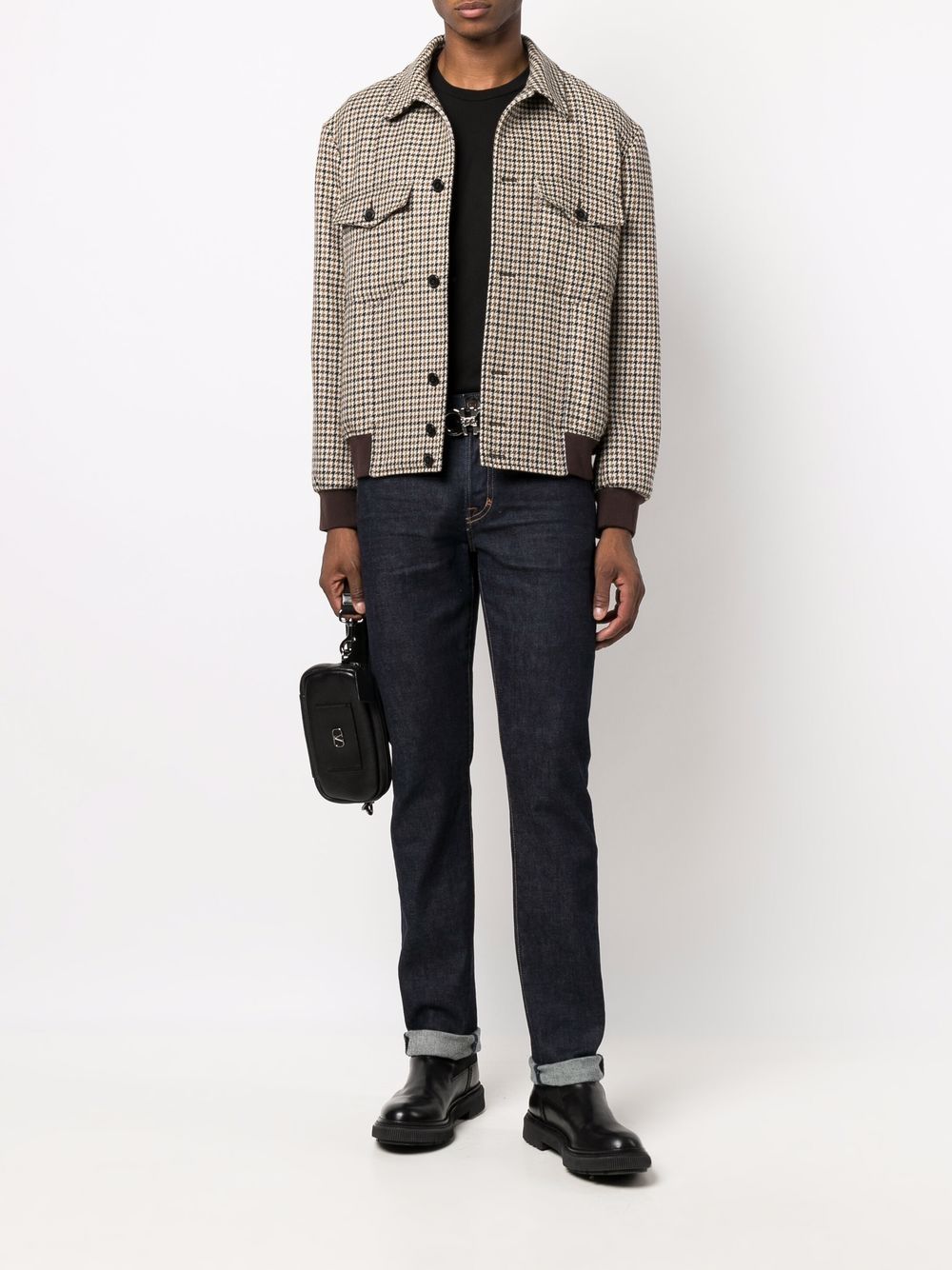 TOM FORD Round-neck short-sleeve T-shirt Black - MAISONDEFASHION.COM