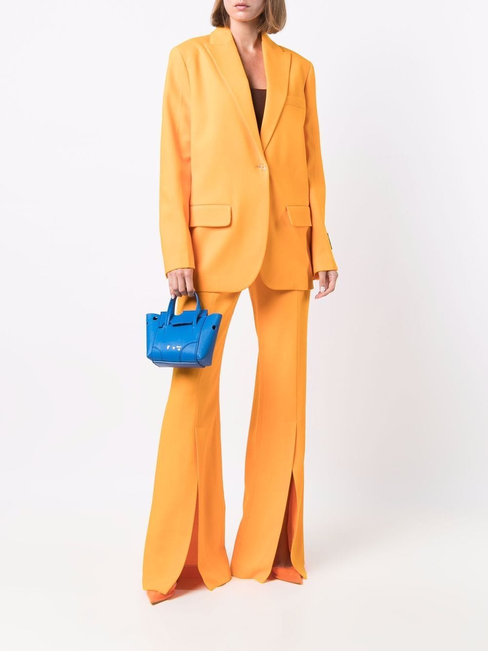 OFF-WHITE WOMEN Crepe Tomboy Jacket Orange - MAISONDEFASHION.COM