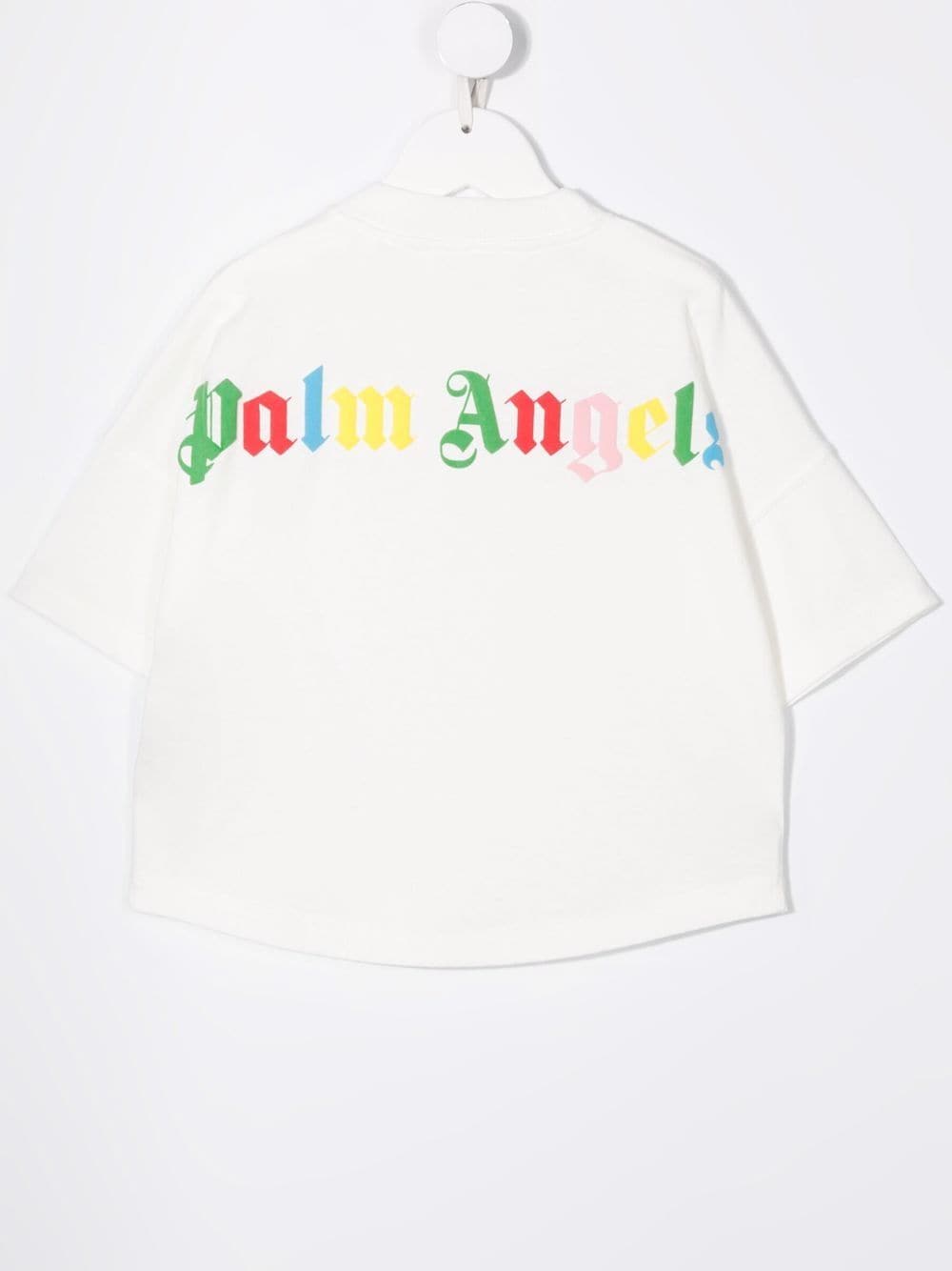 PALM ANGELS KIDS Logo-print cotton T-shirt White - MAISONDEFASHION.COM