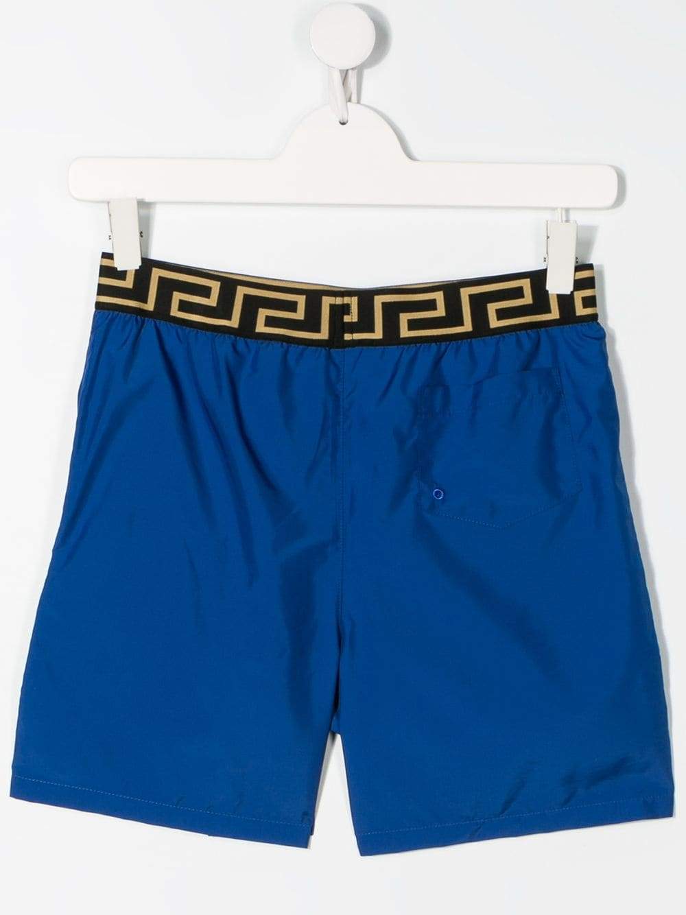 VERSACE KIDS Waistband Swimshorts Blue - Maison De Fashion 