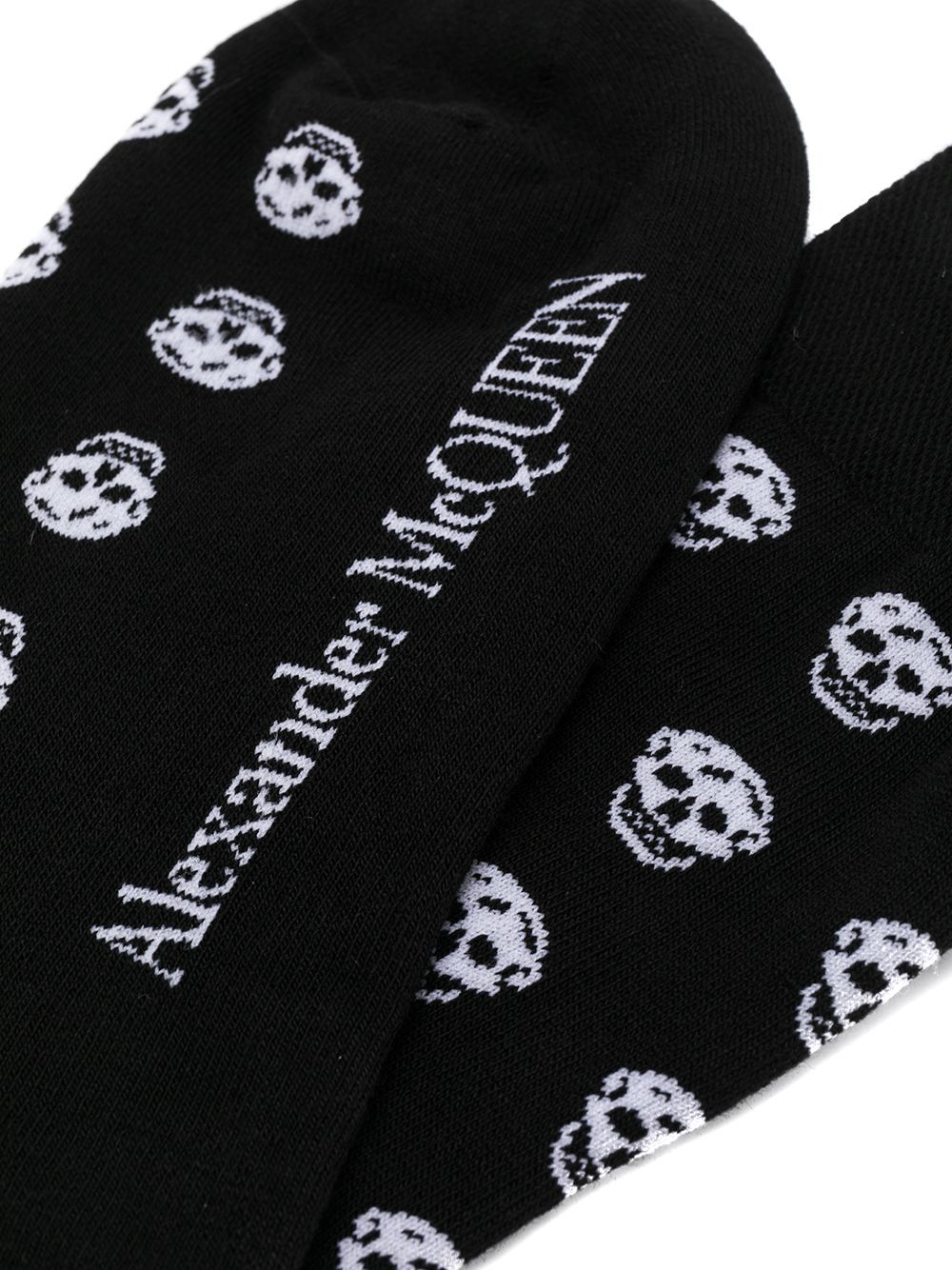 ALEXANDER MCQUEEN Multi Skull Socks Black - MAISONDEFASHION.COM