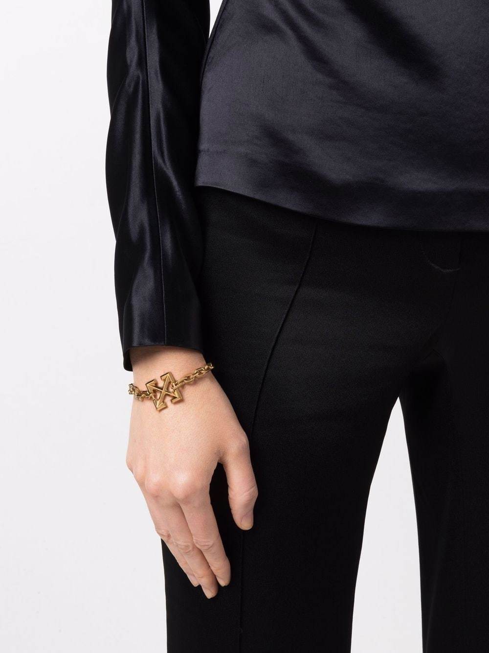 OFF-WHITE WOMEN Arrows-motif bracelet Gold - MAISONDEFASHION.COM