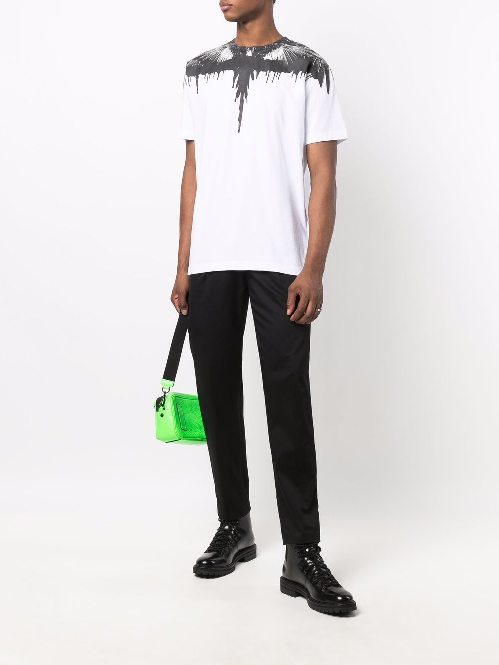 MARCELO BURLON Tar Wings Regular T-Shirt White - MAISONDEFASHION.COM