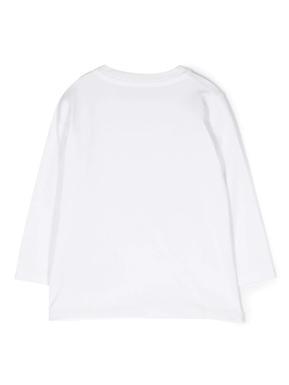 MONCLER BABY Logo Print Long Sleeve T-Shirt White - MAISONDEFASHION.COM