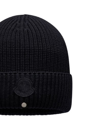 MONCLER GENIUS X 6 MONCLER 1017 ALYX 9SM Knitted Logo Beanie Black - MAISONDEFASHION.COM