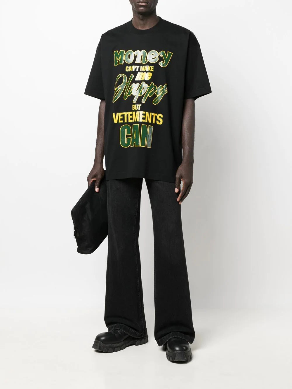 VETEMENTS Money T-Shirt Black - MAISONDEFASHION.COM