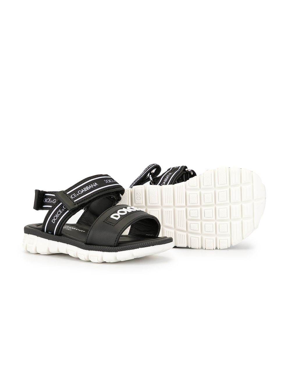 DOLCE & GABBANA KIDS Sandalo Black/White - Maison De Fashion 