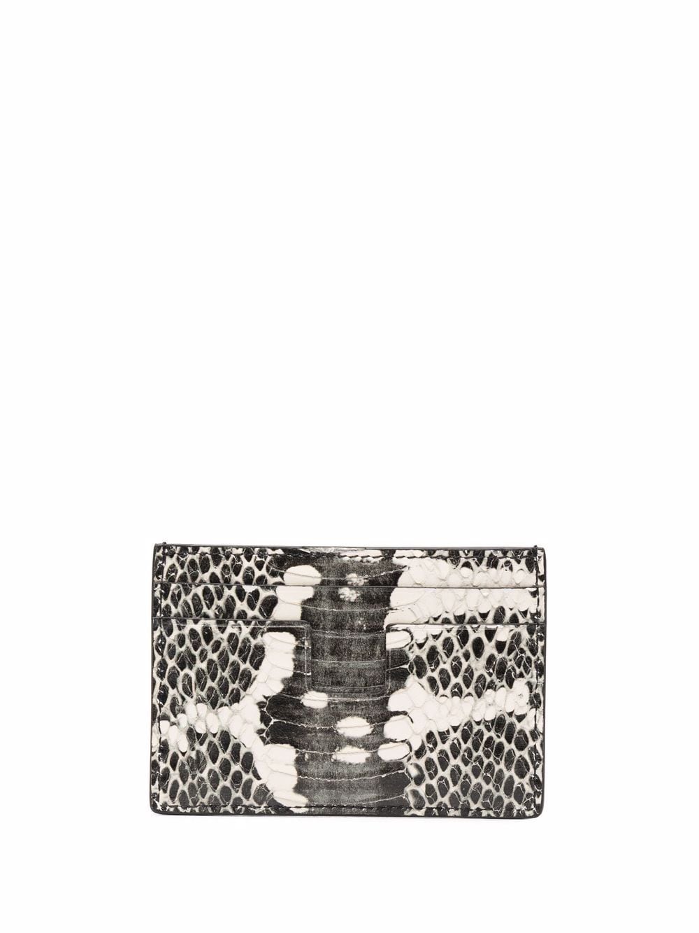 TOM FORD Snakeskin Effect Logo Card Holder White - MAISONDEFASHION.COM