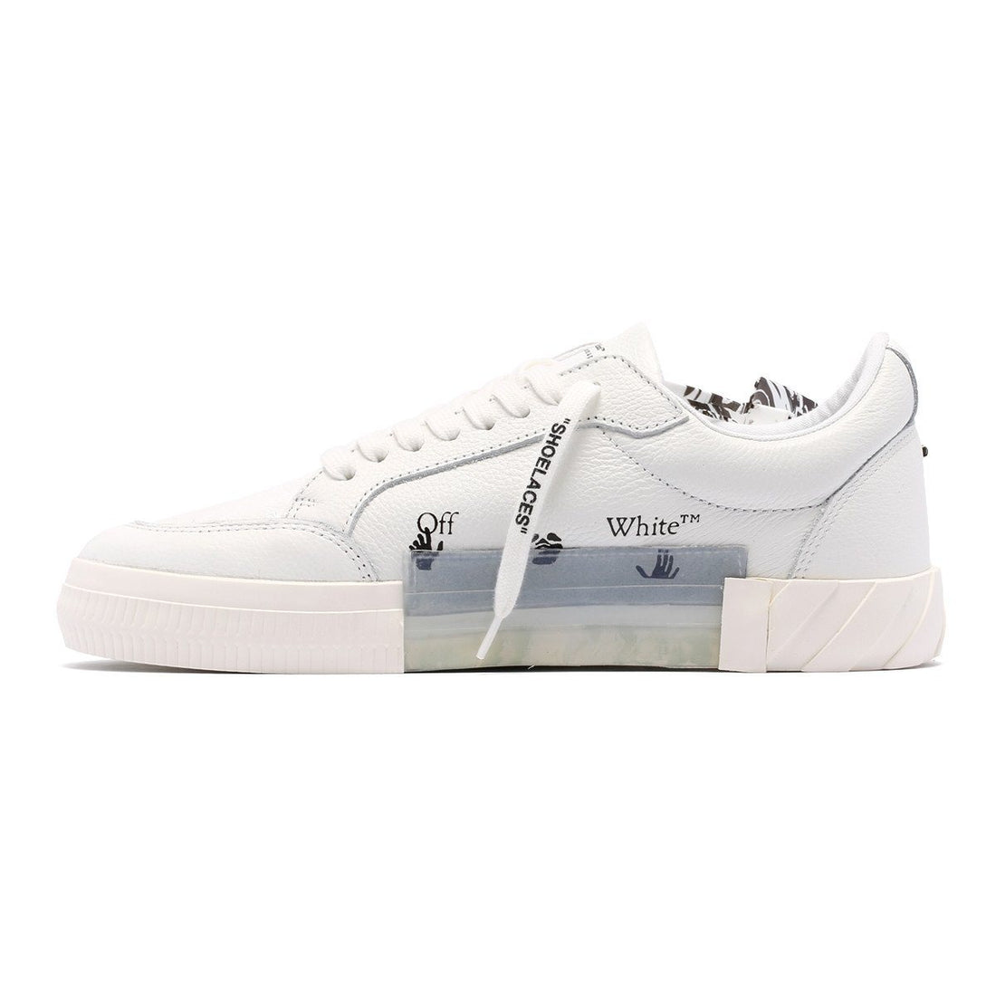 OFF-WHITE Low Vulcanized Leather White - Maison De Fashion 