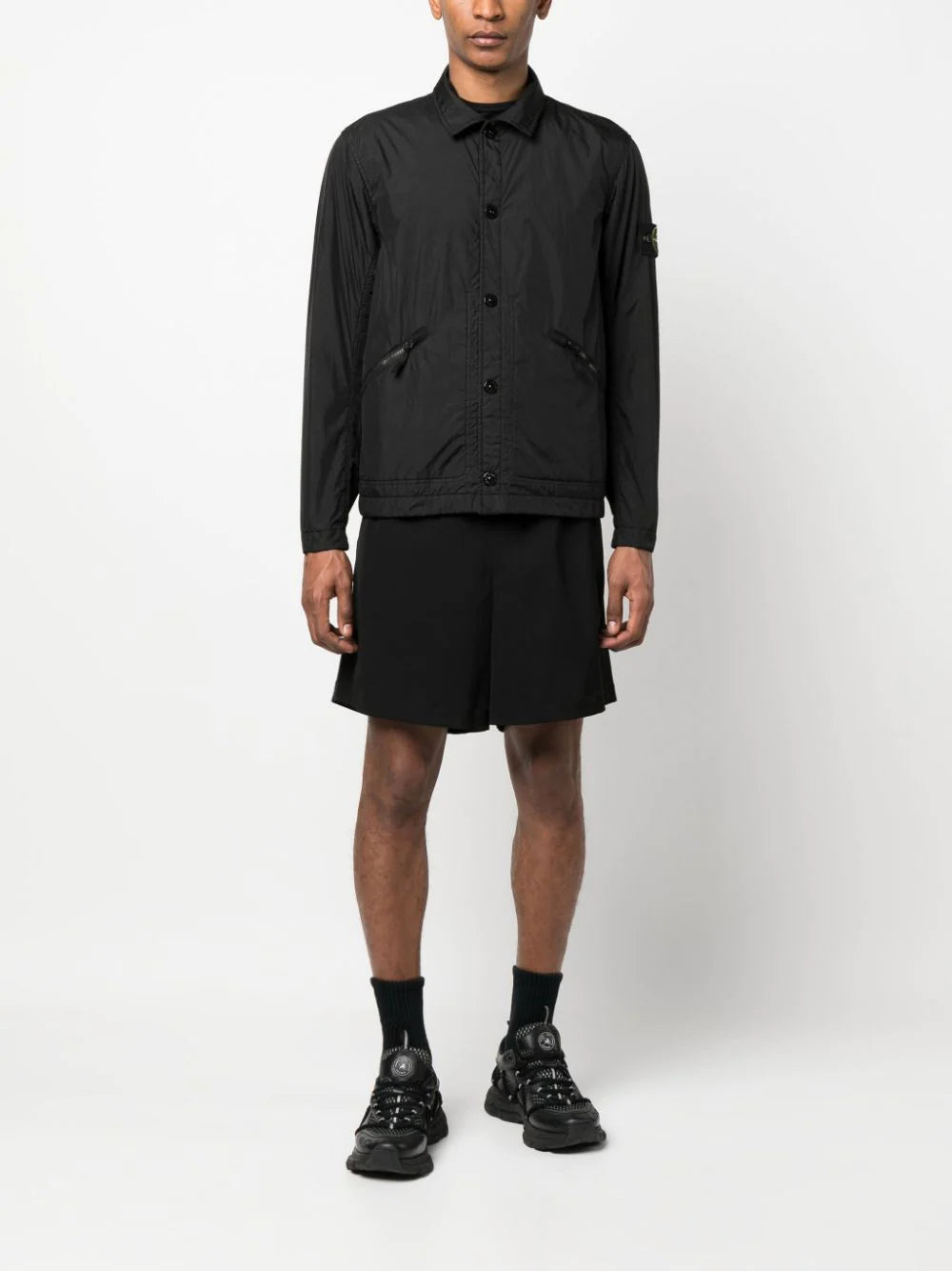 STONE ISLAND Garment Dyed Jacket Black - MAISONDEFASHION.COM