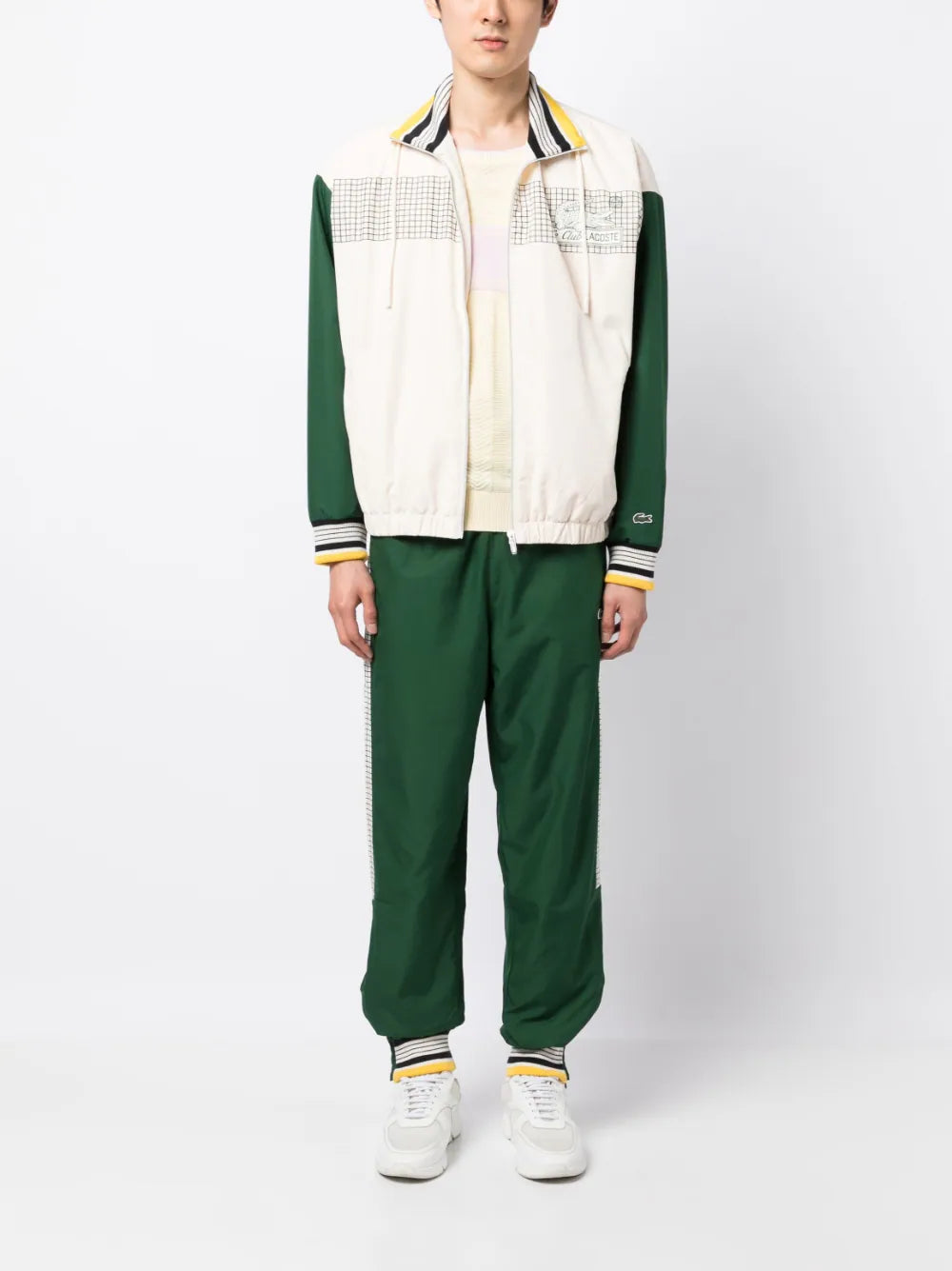 LACOSTE Recycled Polyester Track Jacket Lapland/Green - MAISONDEFASHION.COM