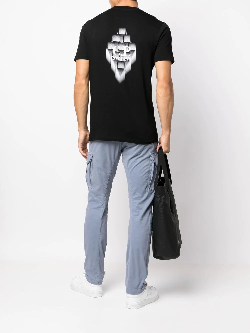 C.P. COMPANY Graphic-print short-sleeved T-shirt Black - MAISONDEFASHION.COM